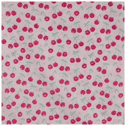 Disco Cherries Quilted Boxy Makeup Bag