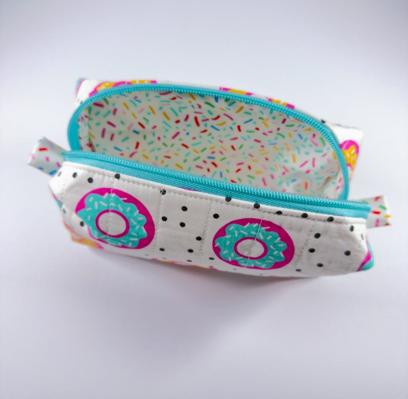 Donut Worry Be Happy Quilted Boxy Makeup